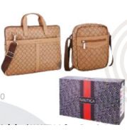 Original NAUTICA 2 Piece Bag Set for Travel and Executive Gifting, Premium Branded Luggage Combo for Corporate Hampers, Business Use and Stylish Carry